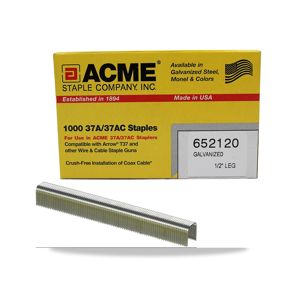 صورة منتج دبابيس اسلاك مجلفنة 652120 من اكمي ستابل لمسدس (1000/صندوق)، 1/2 انش Acme Staple – المقاس 1/2″ – 13الطول x 10العرض ملي متر - كود الصنف reemco-2027-1831497 - ماركة يباع من خلال reemco - توريد وتصوير حصري لشركة ريمكو القابضة السعودية