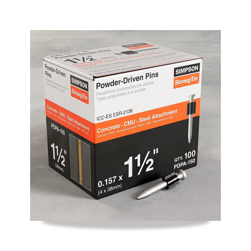 صورة منتج سيمبسون سترونغ تاي PDPA-150 PDPA 0.157 بوصة × 1-1/2 بوصة دبوس يعمل بالمسحوق (100 كمية) – المادة فولاذ كربوني – 8 x 8 x 40 ملي متر - كود الصنف reemco-2027-1831829 - ماركة يباع من خلال reemco - توريد وتصوير حصري لشركة ريمكو القابضة السعودية