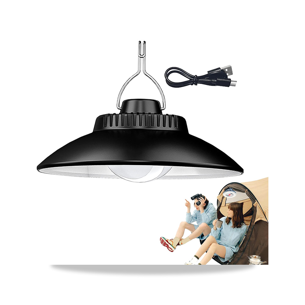 صورة منتج فانوس تخييم قابل لاعادة الشحن بمنفذ USB – اللون أسود – 20الطول x 9العرض x 9الارتفاع سم - كود الصنف reemco-2027-1840164 - ماركة يباع من خلال reemco - توريد وتصوير حصري لشركة ريمكو القابضة السعودية
