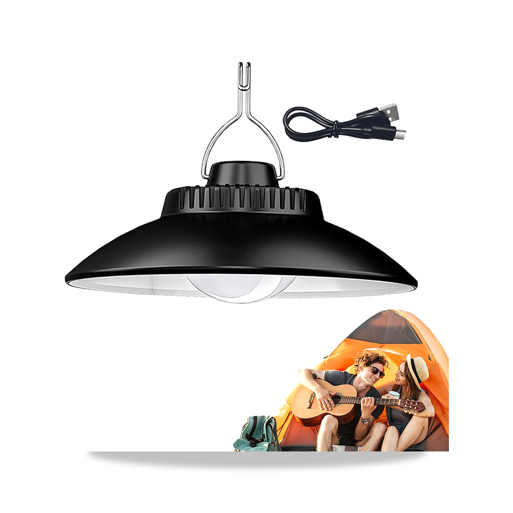 صورة منتج فانوس تخييم LED مقاوم للماء بخطاف – اللون أسود – 20الطول x 9العرض x 9الارتفاع سم – الوزن حوالي 400 غرام - كود الصنف reemco-2027-1840170 - ماركة يباع من خلال reemco - توريد وتصوير حصري لشركة ريمكو القابضة السعودية
