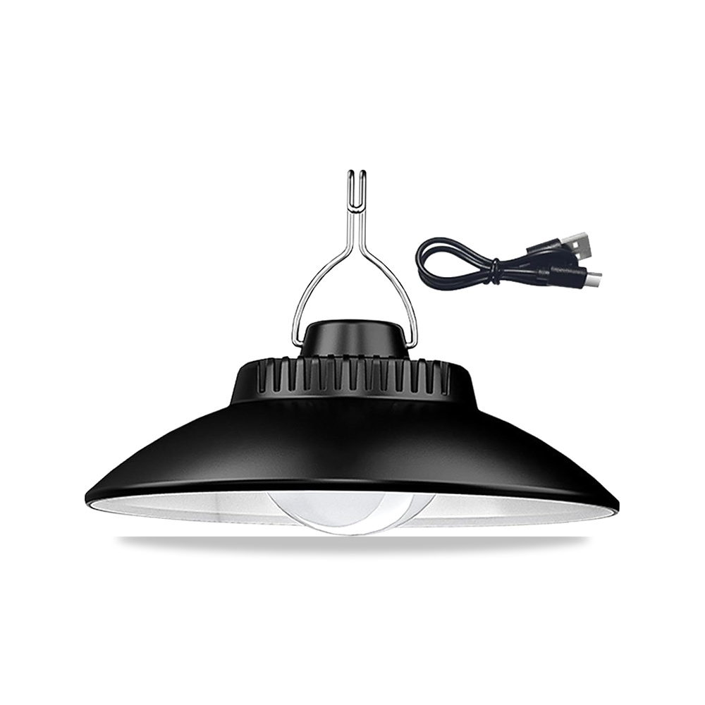 صورة منتج فانوس تخييم LED قابل لاعادة الشحن بخطاف بمنفذ USB – اللون أسود – 20الطول x 9العرض x 9الارتفاع سم - كود الصنف reemco-2027-1840173 - ماركة يباع من خلال reemco - توريد وتصوير حصري لشركة ريمكو القابضة السعودية