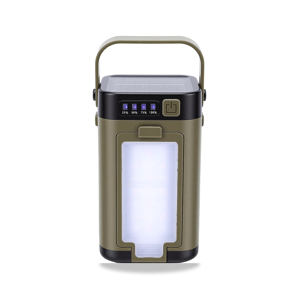 صورة منتج فانوس تخييم LED قابل للطي ومقاوم للماء بدرجة IPX4 بمنفذ USB للشحن بالطاقة الشمسية مناسب للمغامرات الخارجية - كود الصنف reemco-2027-1840752 - ماركة يباع من خلال reemco - توريد وتصوير حصري لشركة ريمكو القابضة السعودية