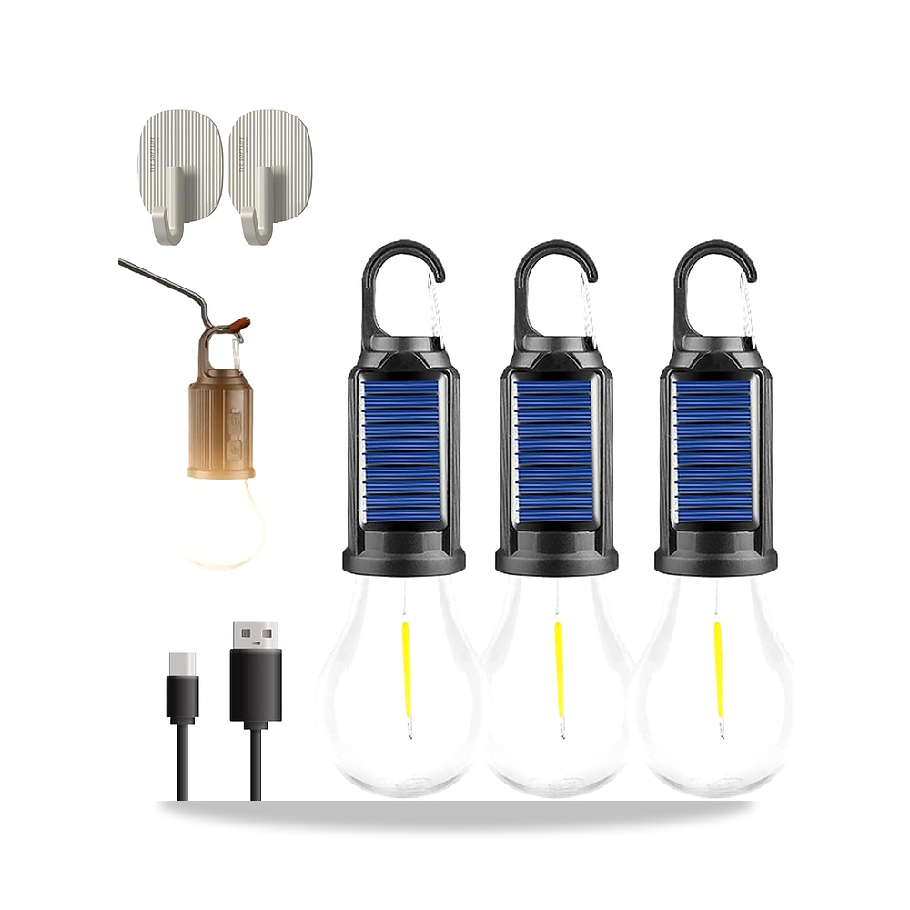 صورة منتج مصباح تخييم معلق قابل لاعادة الشحن بالطاقة الشمسية، خيمة الشمسية بمنفذ USB، LED عتيق للاماكن الخارجية والمشي - كود الصنف reemco-2027-1843264 - ماركة يباع من خلال reemco - توريد وتصوير حصري لشركة ريمكو القابضة السعودية