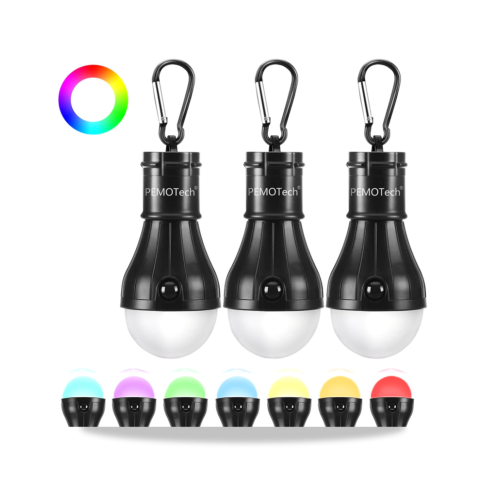 صورة منتج بيموتك مصباح خيمة التخييم، 3 مصابيح RGB، ملحقات مقاوم للماء، محمول، مناسب للتخييم في الهواء الطلق والمشي - كود الصنف reemco-2027-1844348 - ماركة يباع من خلال reemco - توريد وتصوير حصري لشركة ريمكو القابضة السعودية