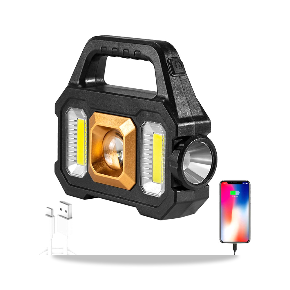 صورة منتج مصباح يدوي LED قابل لاعادة الشحن، تخييم متعدد الوظائف، LED فائق السطوع، عمل سي او بي، طوارئ محمول للمشي - كود الصنف reemco-2027-1844420 - ماركة يباع من خلال reemco - توريد وتصوير حصري لشركة ريمكو القابضة السعودية