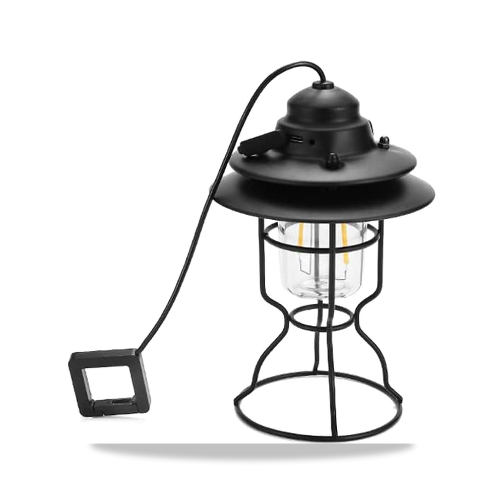 صورة منتج فاونو فانوس تخييم عتيق محمول مقاوم للماء وقابل لاعادة الشحن بمنفذ USB باضاءة LED للفناء والحديقة والحفلات - كود الصنف reemco-2027-1844469 - ماركة يباع من خلال reemco - توريد وتصوير حصري لشركة ريمكو القابضة السعودية
