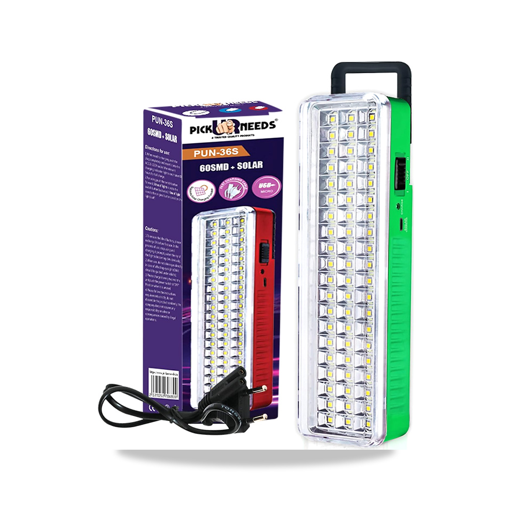 صورة منتج بيك يور نيدز مصباح LED يعمل بالطاقة الشمسية للطوارئ المنزلية قابل لاعادة الشحن 60 LED (62 اخضر) - كود الصنف reemco-2027-1844670 - ماركة يباع من خلال reemco - توريد وتصوير حصري لشركة ريمكو القابضة السعودية