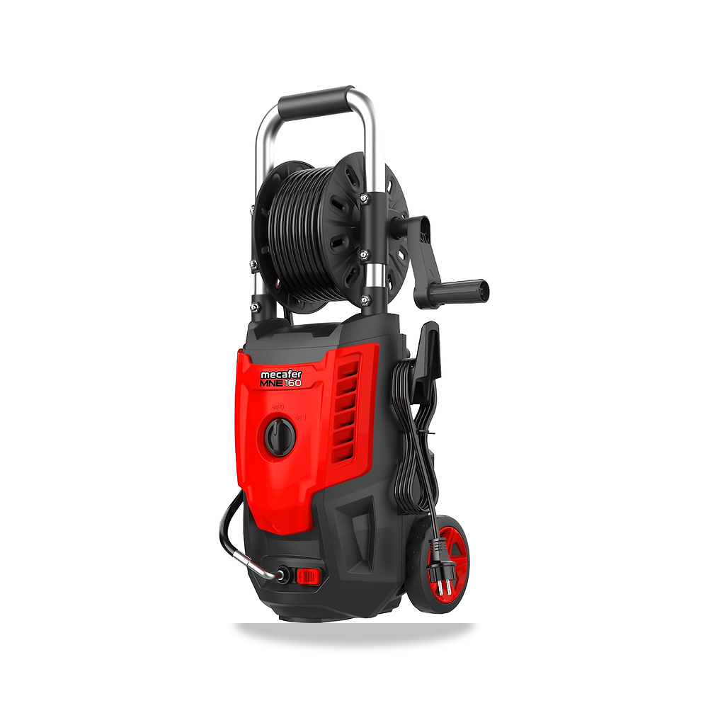 صورة منتج الة غسيل بالضغط الكهربائية MNE 160 بار 420 لتر/ساعة من ميكافر Mecafer – اللون أحمر – طول الخرطوم 5 أمتار - كود الصنف reemco-2027-1852156 - ماركة يباع من خلال reemco - توريد وتصوير حصري لشركة ريمكو القابضة السعودية