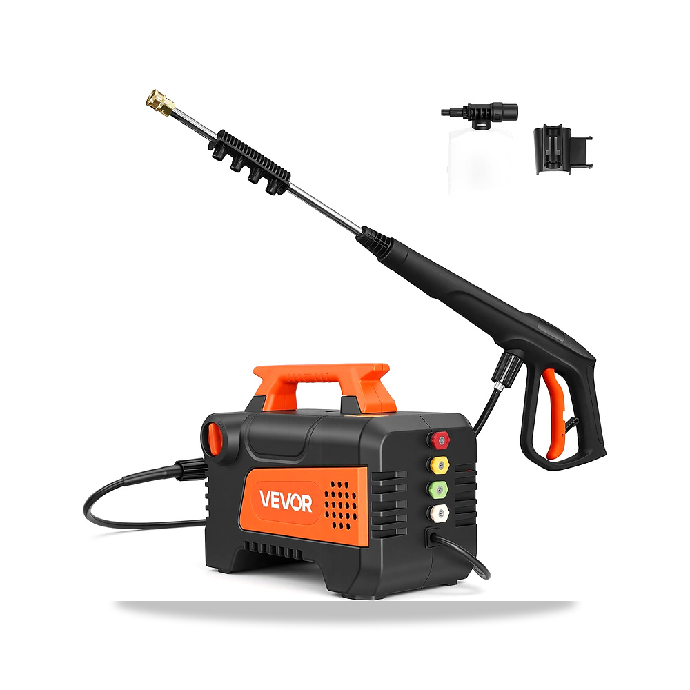 صورة منتج مضخة وملحق غسيل بالضغط العالي كهربائي وردة وحلقة تثبيت فيفور – اللون Black+Orange – 47الطول x 23العرض x 29الارتفاع سم - كود الصنف reemco-2027-1852199 - ماركة يباع من خلال reemco - توريد وتصوير حصري لشركة ريمكو القابضة السعودية