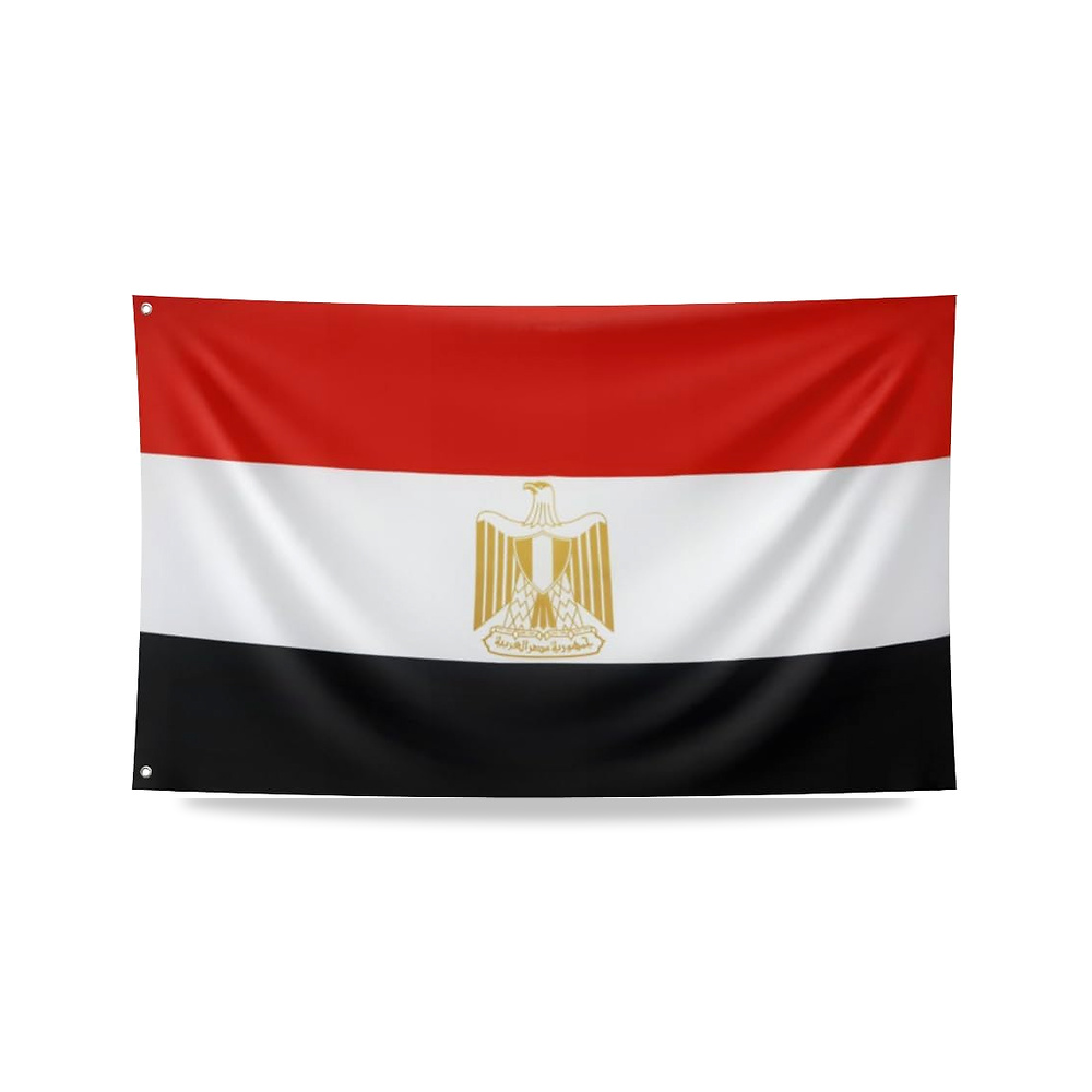 صورة منتج علم مصر 3 × 5 قدم من ناسيليرتو، الوان زاهية، خياطة مزدوجة، بوليستر قوي 100D، اعلام مع حلقتين نحاسيتين - كود الصنف reemco-2027-1860687 - ماركة يباع من خلال reemco - توريد وتصوير حصري لشركة ريمكو القابضة السعودية