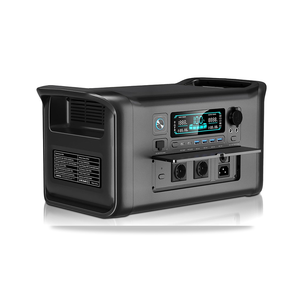 صورة منتج محطة طاقة محمولة ببطارية لايف بي او 4 1024 واط في الساعة، مخرج USB-C 1800 واط تيار متردد/100 موديل AP1000 - كود الصنف reemco-2027-1862753 - ماركة يباع من خلال reemco - توريد وتصوير حصري لشركة ريمكو القابضة السعودية