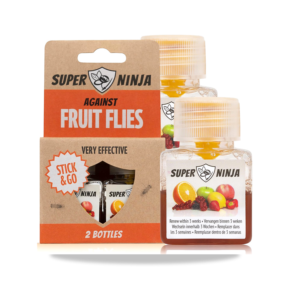 صورة منتج مصائد ذباب الفاكهة سوبر نينجا للاستخدام الداخلي – عبوة من قطعتين Super Ninja – اللون أسود – المادة بلاستيك - كود الصنف reemco-2027-1862979 - ماركة يباع من خلال reemco - توريد وتصوير حصري لشركة ريمكو القابضة السعودية