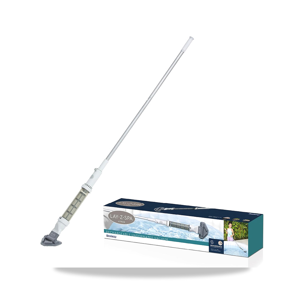 صورة منتج مكنسة كهربائية LAY-Z-SPA Xtras تعمل بالبطارية لحمام السباحة والدوامة من بيست واي، 150 × 16.8 × 9.6 سم لاي-زد-سبا - كود الصنف reemco-2027-1863374 - ماركة يباع من خلال reemco - توريد وتصوير حصري لشركة ريمكو القابضة السعودية