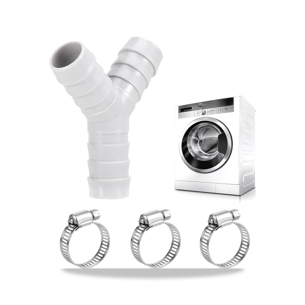صورة منتج محول تصريف غسالة الصحون ومشابك خرطوم مقسم على شكل حرف Y بلون رمادي ثنائي الاتجاه، موصل على شكل حرف Y مناسب - كود الصنف reemco-2027-1863631 - ماركة يباع من خلال reemco - توريد وتصوير حصري لشركة ريمكو القابضة السعودية