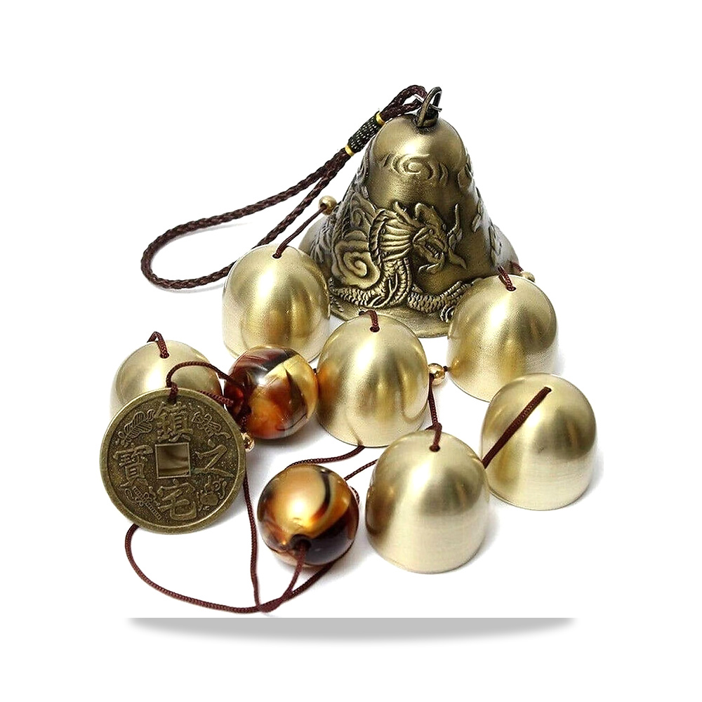صورة منتج جرس فينغشوي من لاكي ويند تشيمز مصنوع من خليط معدني من النحاس، جرس تنين 6 اجراس معلقة للتعليق في المنزل - كود الصنف reemco-2027-1863634 - ماركة يباع من خلال reemco - توريد وتصوير حصري لشركة ريمكو القابضة السعودية