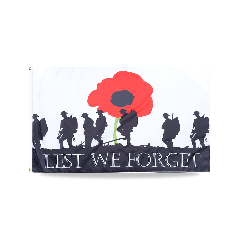 صورة منتج ايه زد فلاج علم الجيش بعبارة «Lest We Forget» مقاس 150 × 90 سم – علم يوم الذكرى 90 × 150 سم - كود الصنف reemco-2027-1863899 - ماركة يباع من خلال reemco - توريد وتصوير حصري لشركة ريمكو القابضة السعودية
