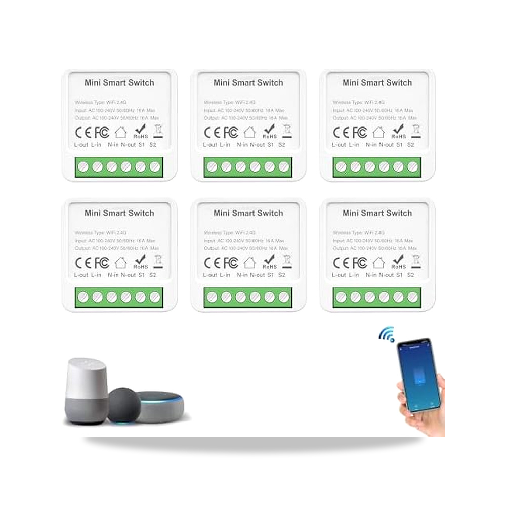 صورة منتج محول مفتاح ذكي واي فاي ريدار يعمل مع أليكسا، وحدة تبديل بمفتاح مرحل ذكي صغير، توقيت قاطع عالمي 16 أمبير - كود الصنف reemco-2027-1864104 - ماركة يباع من خلال reemco - توريد وتصوير حصري لشركة ريمكو القابضة السعودية