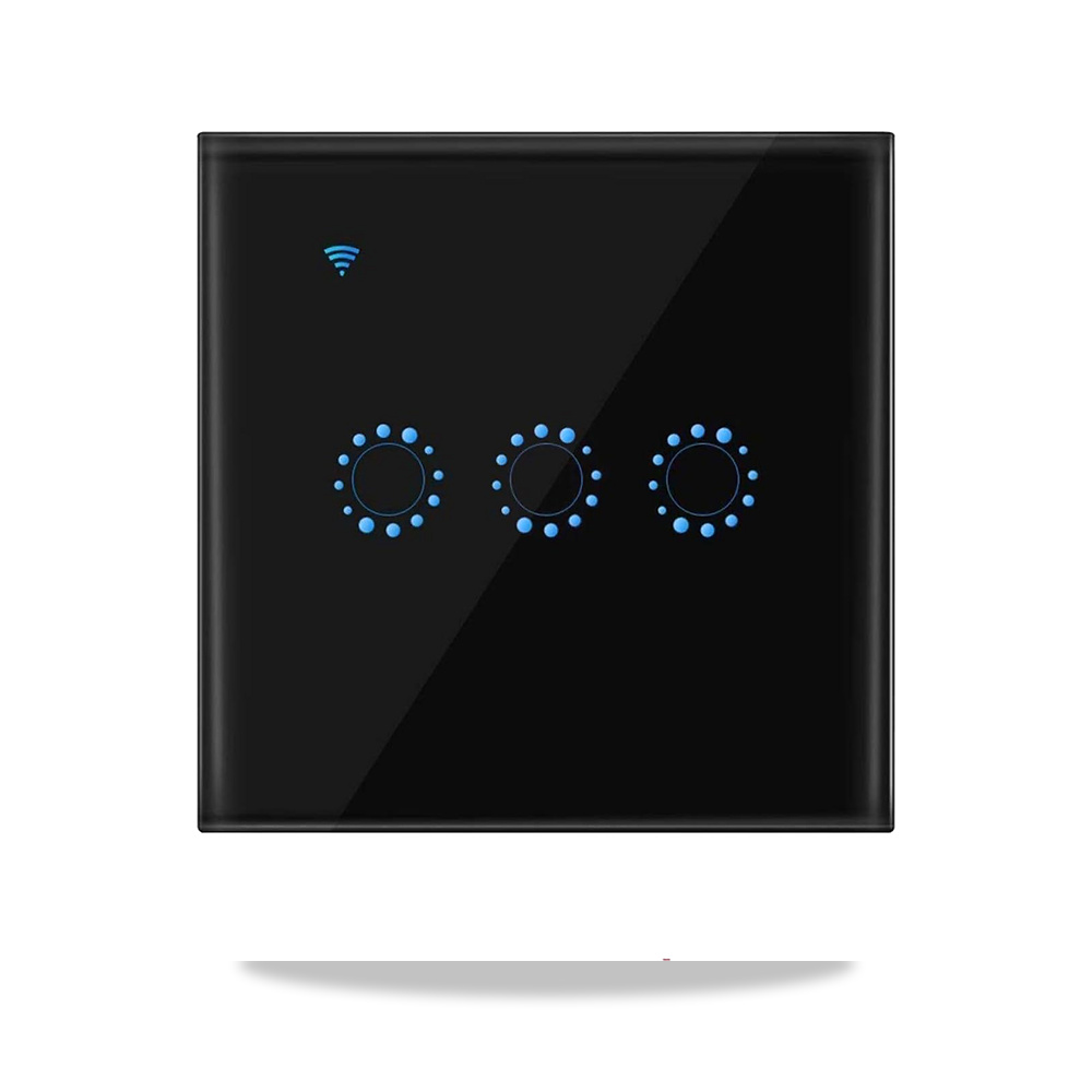 صورة منتج طقم مفاتيح اضاءة حائط WiFi لاسلكي ذكي يعمل باللمس من ايكام متوافق مع تطبيق اليكسا ايكو ومساعد جوجل هوم - كود الصنف reemco-2027-1864654 - ماركة يباع من خلال reemco - توريد وتصوير حصري لشركة ريمكو القابضة السعودية