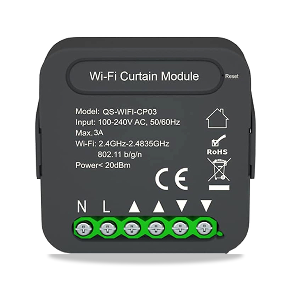 صورة منتج وحدة تبديل ستارة ذكية QS-WIFI-CP03 تويا تعمل بالواي فاي، تعديل المنزل، وظيفة مشاركة جهاز توقيت، تحكم عن بعد - كود الصنف reemco-2027-1864912 - ماركة يباع من خلال reemco - توريد وتصوير حصري لشركة ريمكو القابضة السعودية