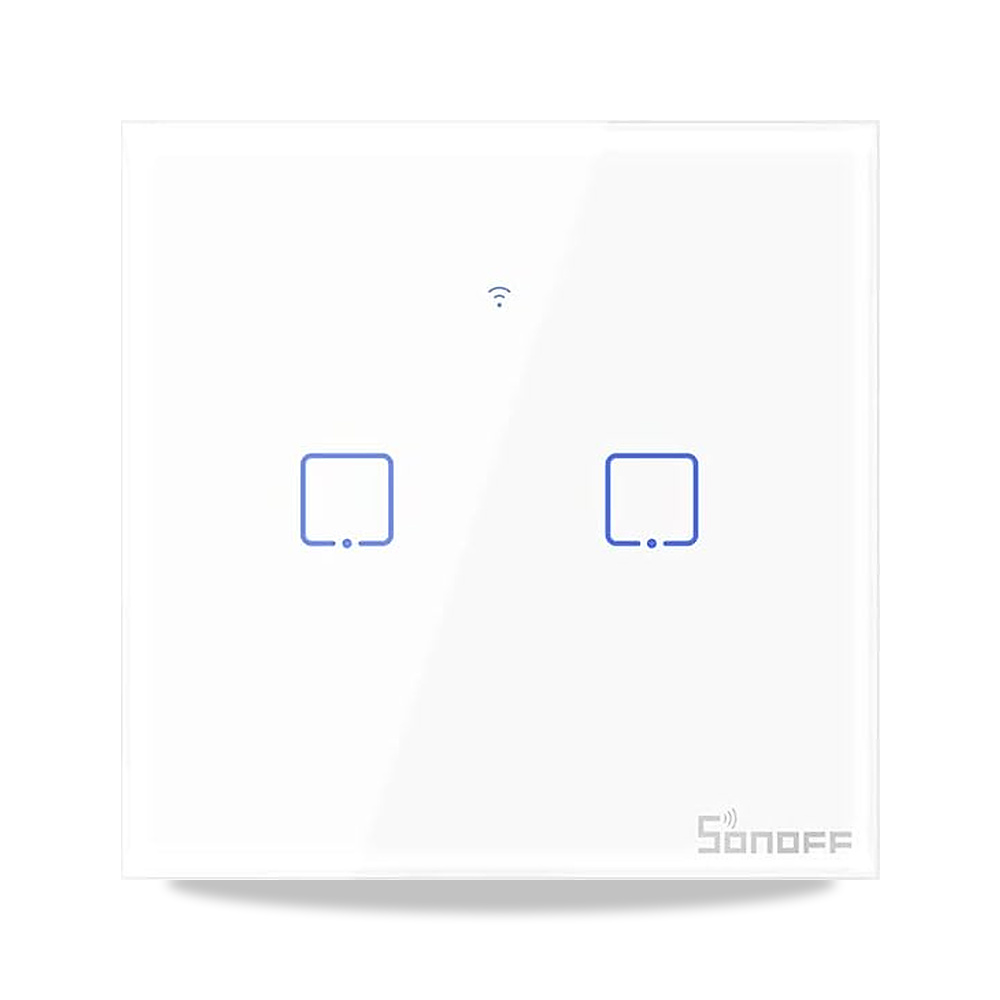 صورة منتج سونوفWiFi TX T1UK2C-TX 2 مفتاح مصابيح جداري ذكي 433 ميجا هرتز تردد راديو للتحكم عن بعد تطبيق/ تحكم باللمس ذو - كود الصنف reemco-2027-1864918 - ماركة يباع من خلال reemco - توريد وتصوير حصري لشركة ريمكو القابضة السعودية