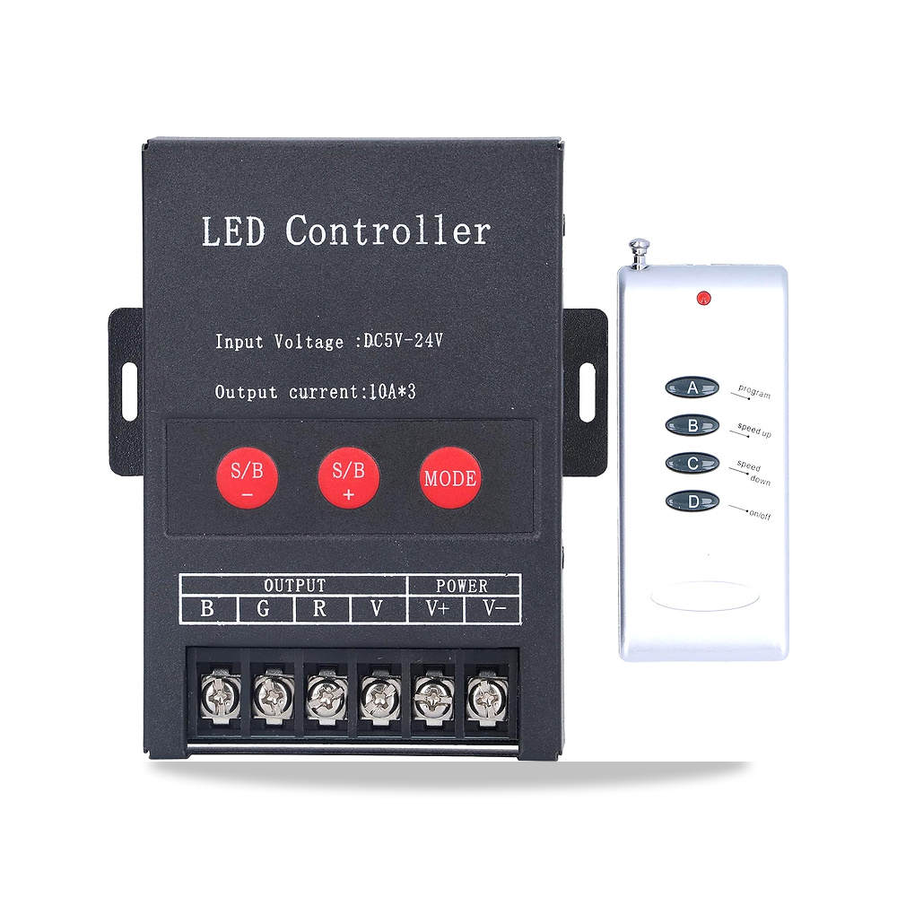 صورة منتج يوجوف وحدة تحكم LED RGB 5 فولت-24 فولت بي دبليو ام عن بعد 3 قنوات موديل RGB51224 – المادة ألومنيوم بلاستيك – الجهد المقدر: 5 فولت-24 فولت - كود الصنف reemco-2027-1866251 - ماركة يباع من خلال reemco - توريد وتصوير حصري لشركة ريمكو القابضة السعودية