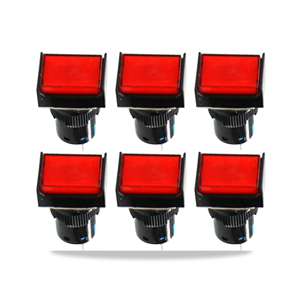 صورة منتج يوجوف زر ضغط مؤقت مربع مع مؤشر LED 16 ملم 1NO 1NC ذاتي – 12 فولت – المادة بلاستيك + خليط معدني فضي - كود الصنف reemco-2027-1867831 - ماركة يباع من خلال reemco - توريد وتصوير حصري لشركة ريمكو القابضة السعودية