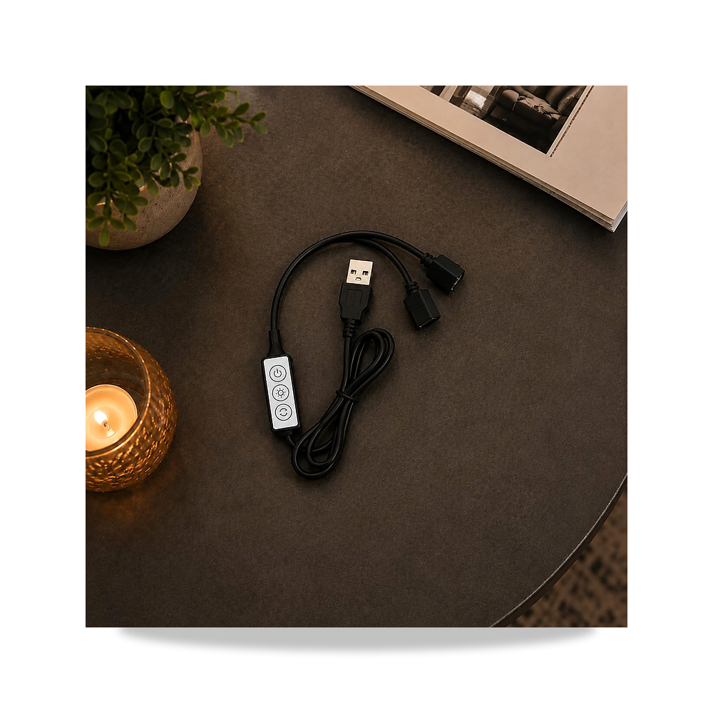 صورة منتج قطعة واحدة من شريط LED RGB مفتاح تعتيم USB مع 3 ازرار تحكم لموصل اضاءة LED 5050 3528 ملحق - كود الصنف reemco-2027-1869420 - ماركة يباع من خلال reemco - توريد وتصوير حصري لشركة ريمكو القابضة السعودية