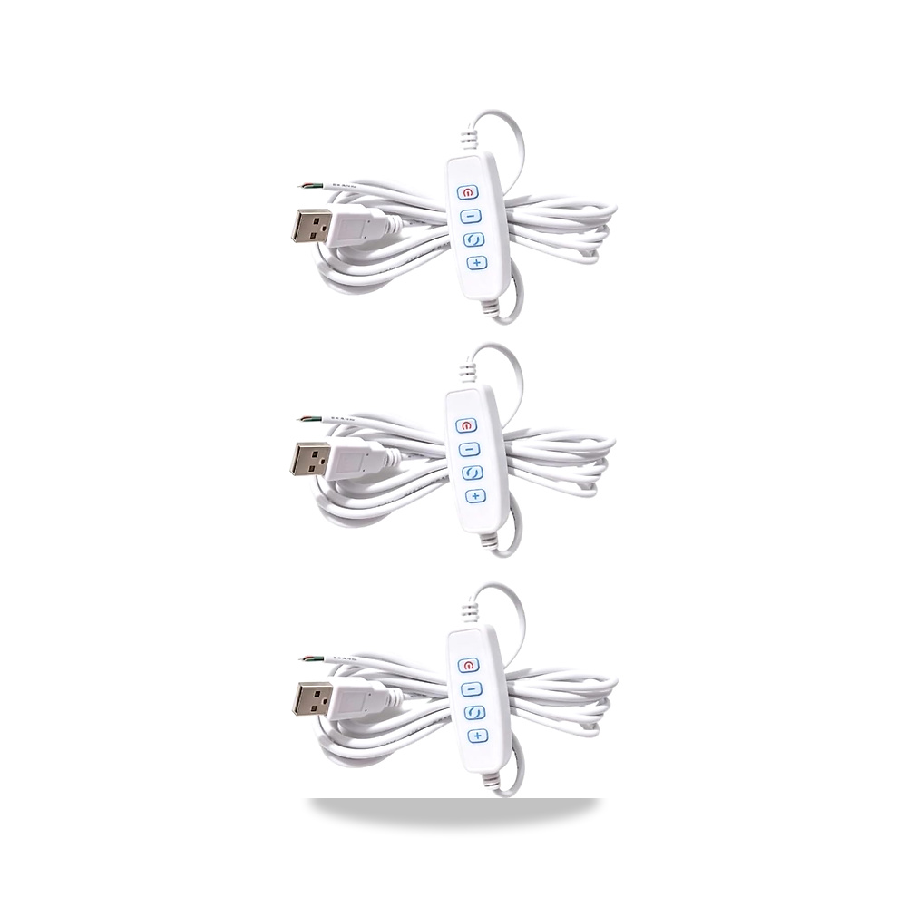صورة منتج 3 قطع من كيبل وصلة تعتيم LED USB بتيار مستمر 5 فولت من جونفاميلي مع محول مفتاح تشغيل/ايقاف ووحدة تحكم - كود الصنف reemco-2027-1869642 - ماركة يباع من خلال reemco - توريد وتصوير حصري لشركة ريمكو القابضة السعودية