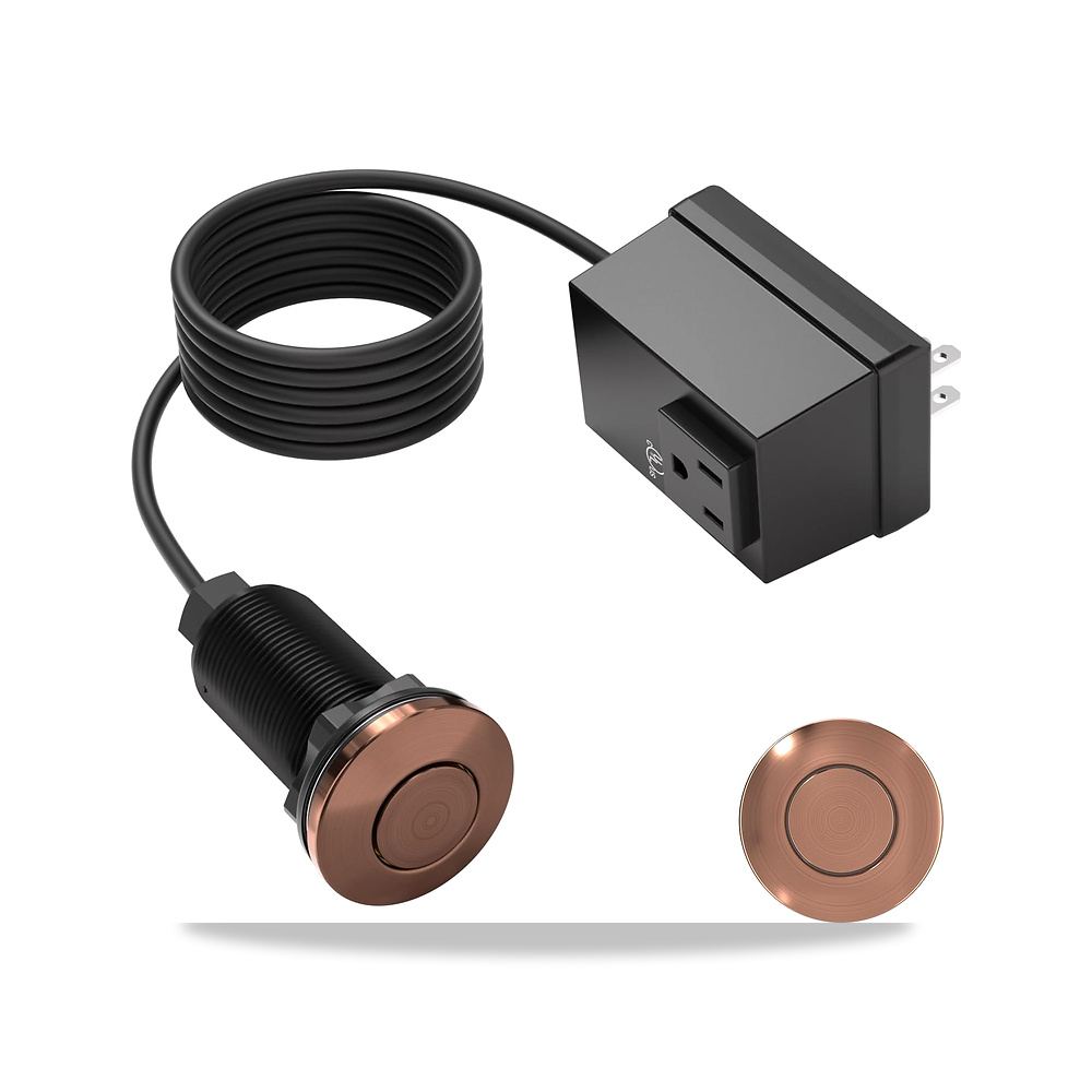 صورة منتج ابيل مجموعة مفاتيح الهواء للتخلص من القمامة، مفتاح زر ضغط علوي للحوض من نفايات الطعام، زر هواء طويل 3.6 انش - كود الصنف reemco-2027-1871305 - ماركة يباع من خلال reemco - توريد وتصوير حصري لشركة ريمكو القابضة السعودية
