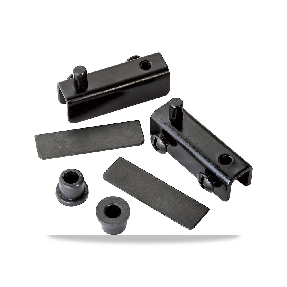 صورة منتج مفصلات محورية للباب الزجاجي – اسود ساتان (زوج) Rockler – المادة نحاس أصفر – 6,6الطول x 4,3العرض سم - كود الصنف reemco-2027-1873781 - ماركة يباع من خلال reemco - توريد وتصوير حصري لشركة ريمكو القابضة السعودية