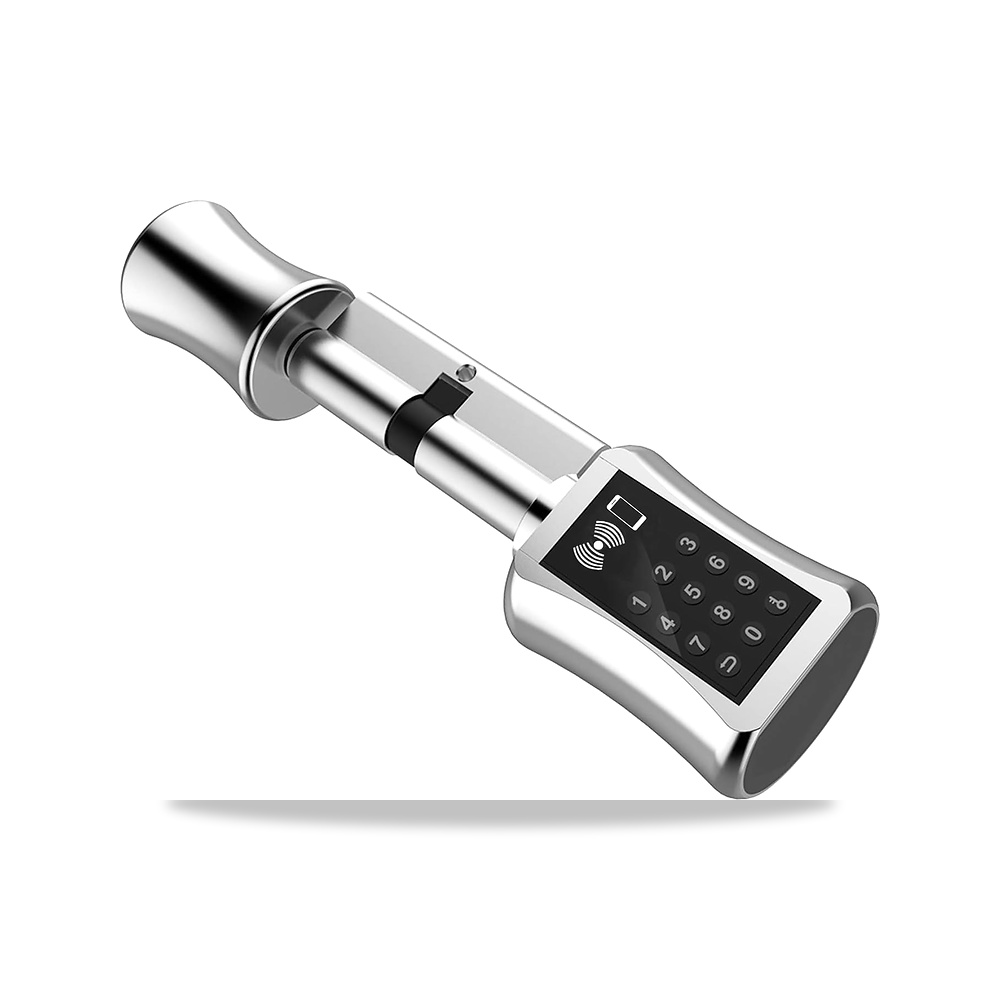 صورة منتج قفل الباب الأسطوانية الإلكترونية للأبواب من دوماري سمارت لوك 4 طرق فتح كلمة السر/بطاقة IC / مفتاح ميكانيكي - كود الصنف reemco-2027-1874808 - ماركة يباع من خلال reemco - توريد وتصوير حصري لشركة ريمكو القابضة السعودية