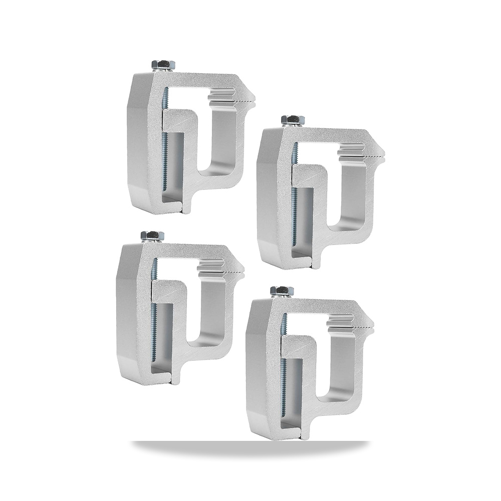 صورة منتج يوجوف مشبك معدني لسلم الشاحنة من 4 قطع شديد التحمل وسهل التركيب لاغطية سرير بيك اب لسيارة داكوتا تيتان (فضي) - كود الصنف reemco-2027-1882239 - ماركة يباع من خلال reemco - توريد وتصوير حصري لشركة ريمكو القابضة السعودية