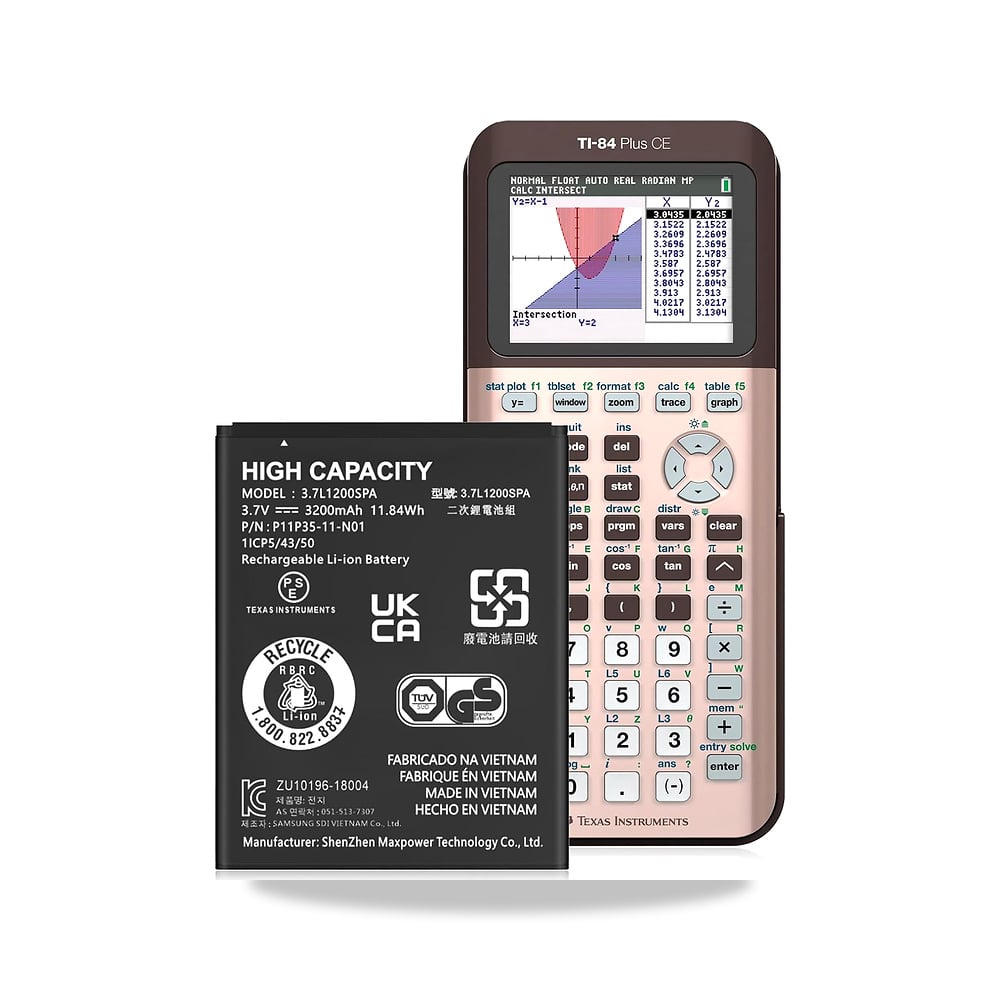 صورة منتج بطارية TI-84 بلس سي اي من هواينج، 3200mAh بديلة لتكساس انسترومنتس TI-84 بلس CE، TI موديل تي اي 84 بلس سي اي - كود الصنف reemco-2027-1884701 - ماركة يباع من خلال reemco - توريد وتصوير حصري لشركة ريمكو القابضة السعودية