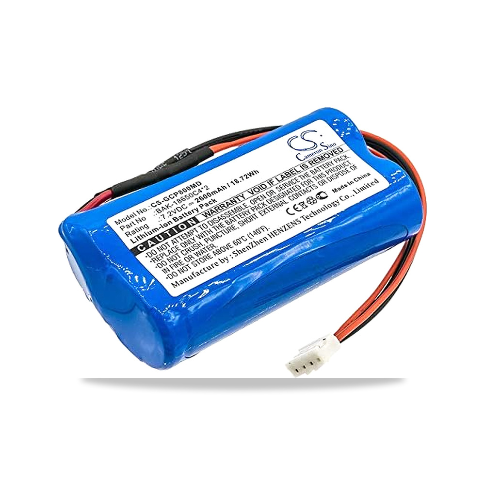 صورة منتج بطارية بديلة من فونسي، رقم القطعة رقم BAK-18650C4 × 2، SP-800 موديل CS-GCP800MD – سعة البطارية 2600 milliamp_hours – 37 x 19 x 68 ملي متر - كود الصنف reemco-2027-1890710 - ماركة يباع من خلال reemco - توريد وتصوير حصري لشركة ريمكو القابضة السعودية