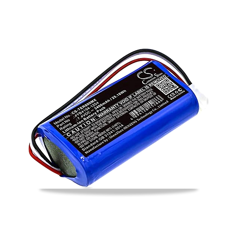 بطارية بديلة من فونسي، قطعة رقم القطعة رقم 4YB4194-1254، TE-SS800 موديل CS-TER800MX - سعة البطارية 3400 milliamp_hours - 37 x 20 x 67 ملي متر