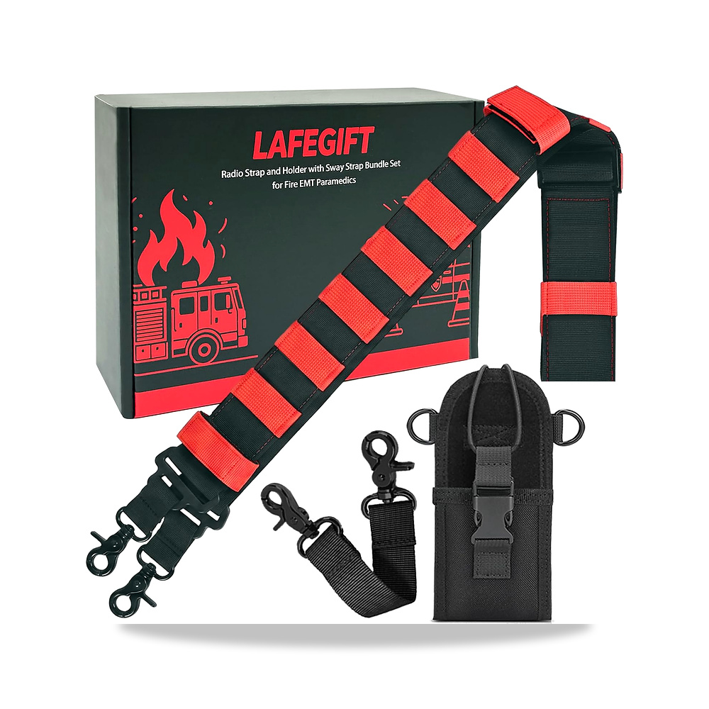 صورة منتج حافظة لراديو رجال الاطفاء مع حزام مضاد للتأرجح من لافي جيفت LAFEGIFT – المقاس Adjustable 54 to 70 inches – المادة نايلون مع أبازيم معدنية - كود الصنف reemco-2027-1911891 - ماركة يباع من خلال reemco - توريد وتصوير حصري لشركة ريمكو القابضة السعودية