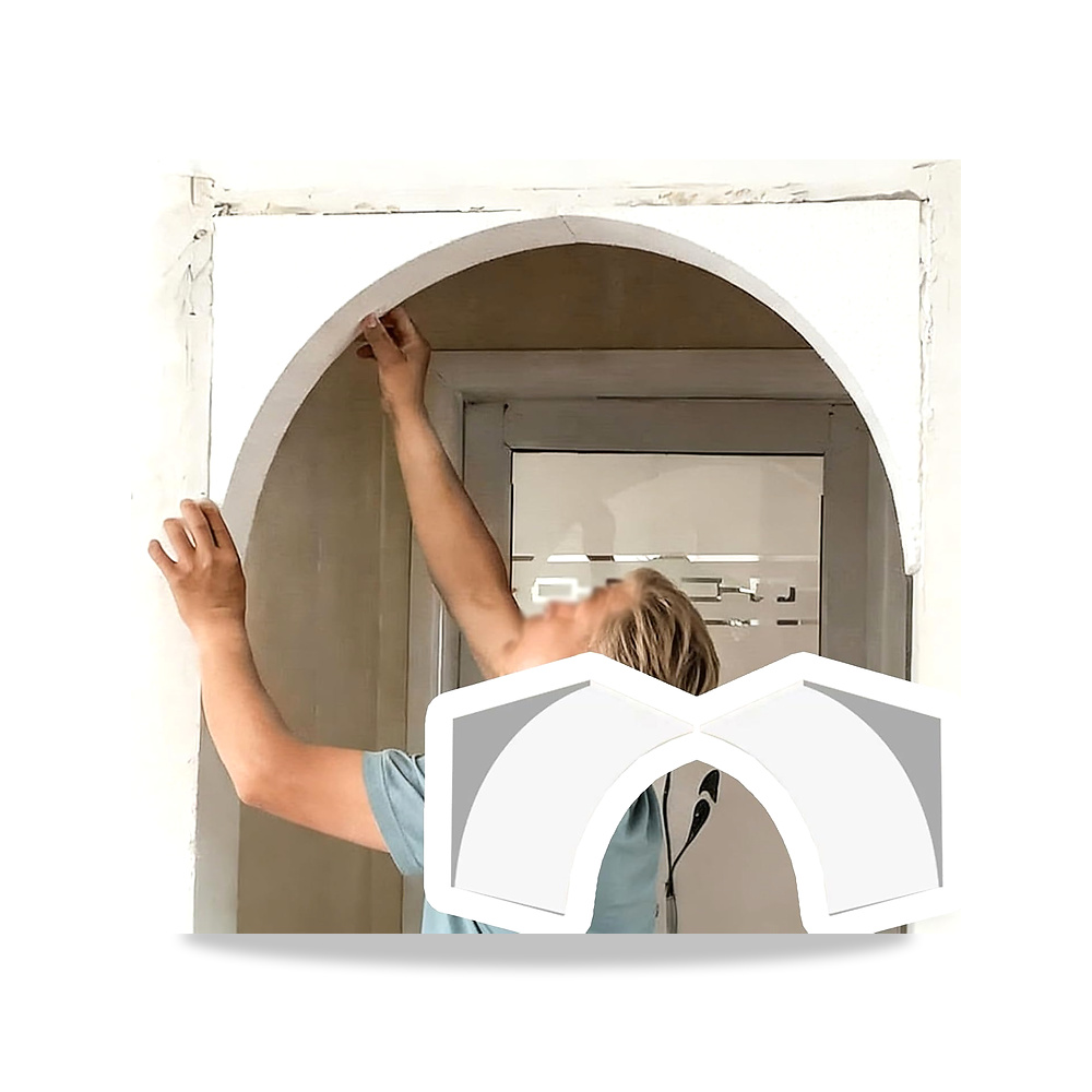 صورة منتج طقم قوس باب اسفنجي خفيف الوزن (مجموعة من قطعتين) طقم اطار باب ثلاثي الابعاد سهل التركيب بنفسك، يتضمن - كود الصنف reemco-2027-1923712 - ماركة يباع من خلال reemco - توريد وتصوير حصري لشركة ريمكو القابضة السعودية