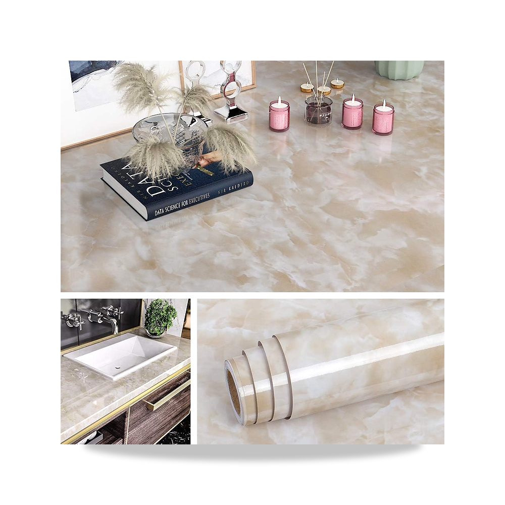 صورة منتج ورق لاصق رخامي مقاوم للماء لسطح الطاولة والخزائن وطاولة الزينة والمكتب، ورق حائط ذاتي اللصق سهل التركيب - كود الصنف reemco-2027-1924923 - ماركة يباع من خلال reemco - توريد وتصوير حصري لشركة ريمكو القابضة السعودية
