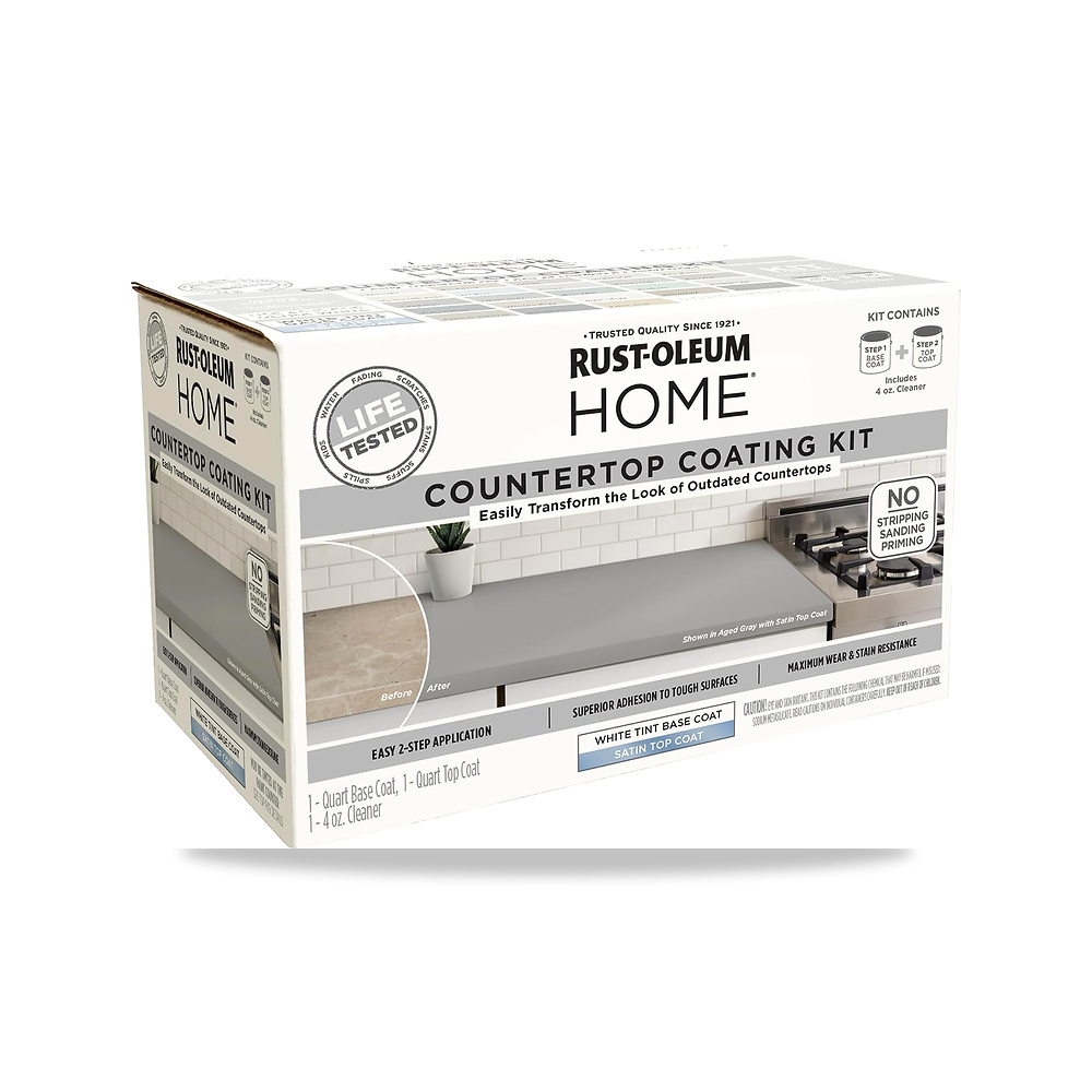 صورة منتج طقم طلاء سطح الطاولة المنزلي 384962 من رست اوليوم، ابيض ساتان RUST-OLEUM HOME – المقاس 32 Fl Oz (Pack of 1) - كود الصنف reemco-2027-1928661 - ماركة يباع من خلال reemco - توريد وتصوير حصري لشركة ريمكو القابضة السعودية