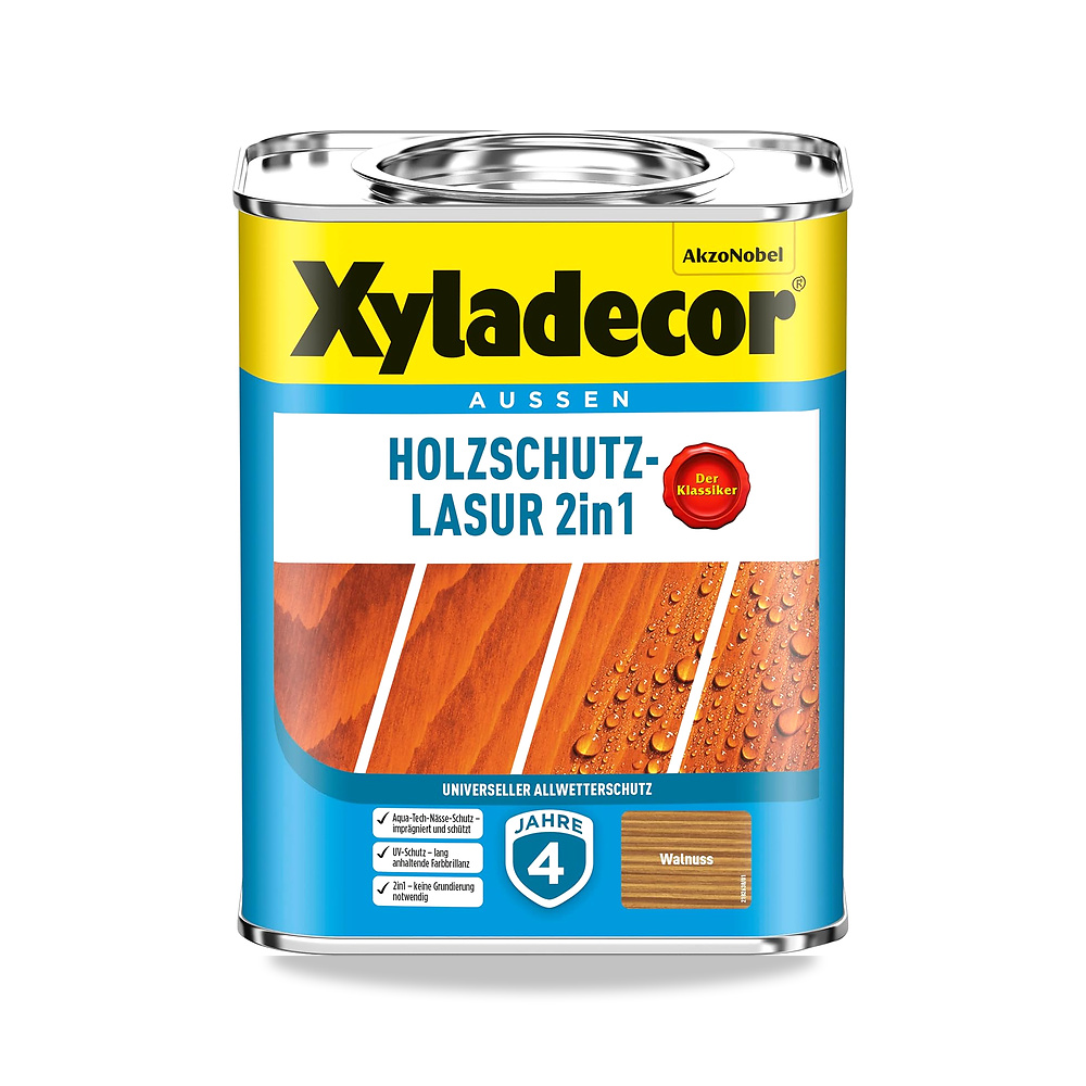 صورة منتج صبغة حماية الخشب من زيلاديكور، جوزي، 750 مل Xyladecor – اللون خشب الجوز – المقاس Gebindegröße 750 ml - كود الصنف reemco-2027-1929699 - ماركة يباع من خلال reemco - توريد وتصوير حصري لشركة ريمكو القابضة السعودية