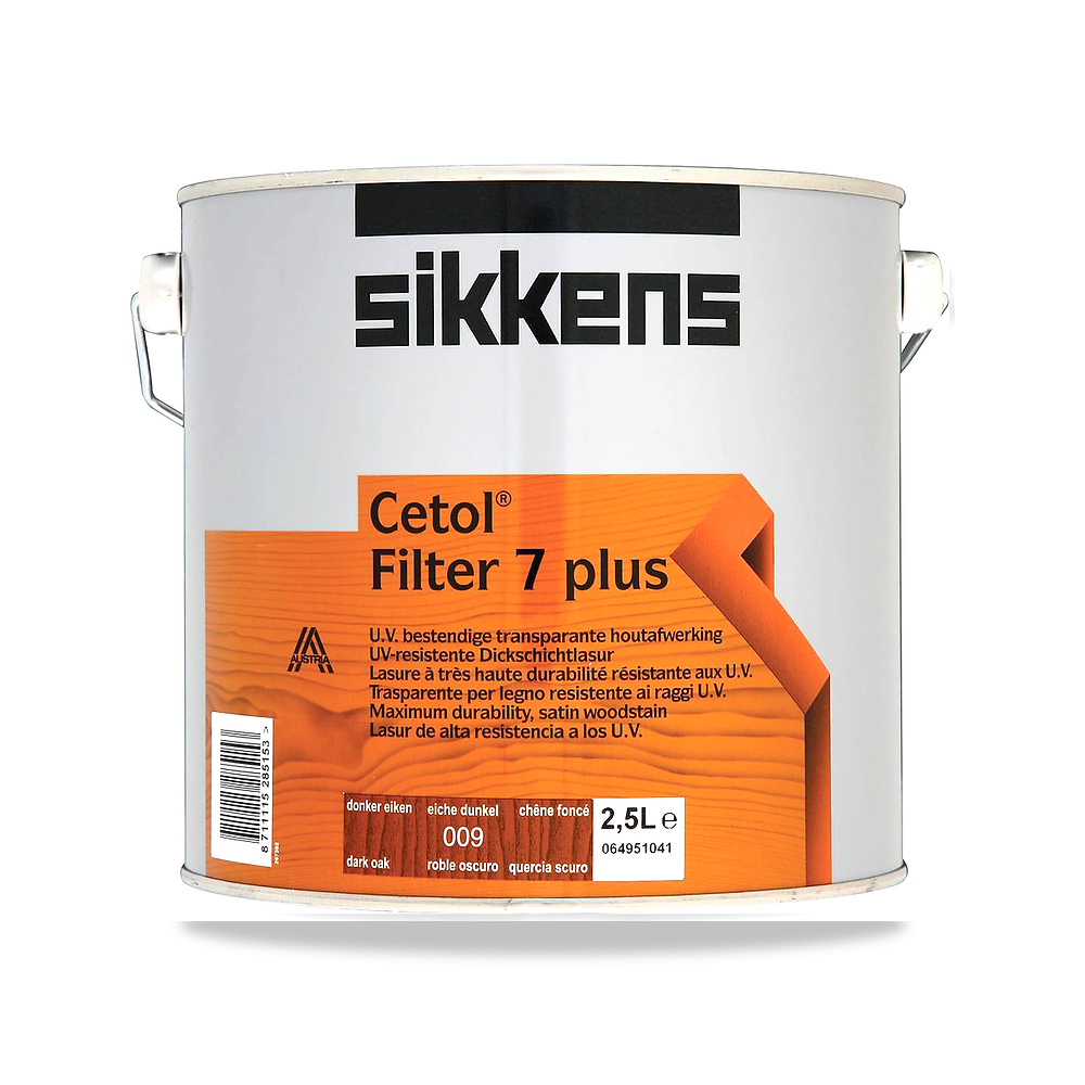 سيكنس SIKCF7PDO 2.5 لتر فلتر سيتول 7 بلس شفاف وودستين داكن من خشب البلوط الداكن - اللون Dark Oak - المادة solvent