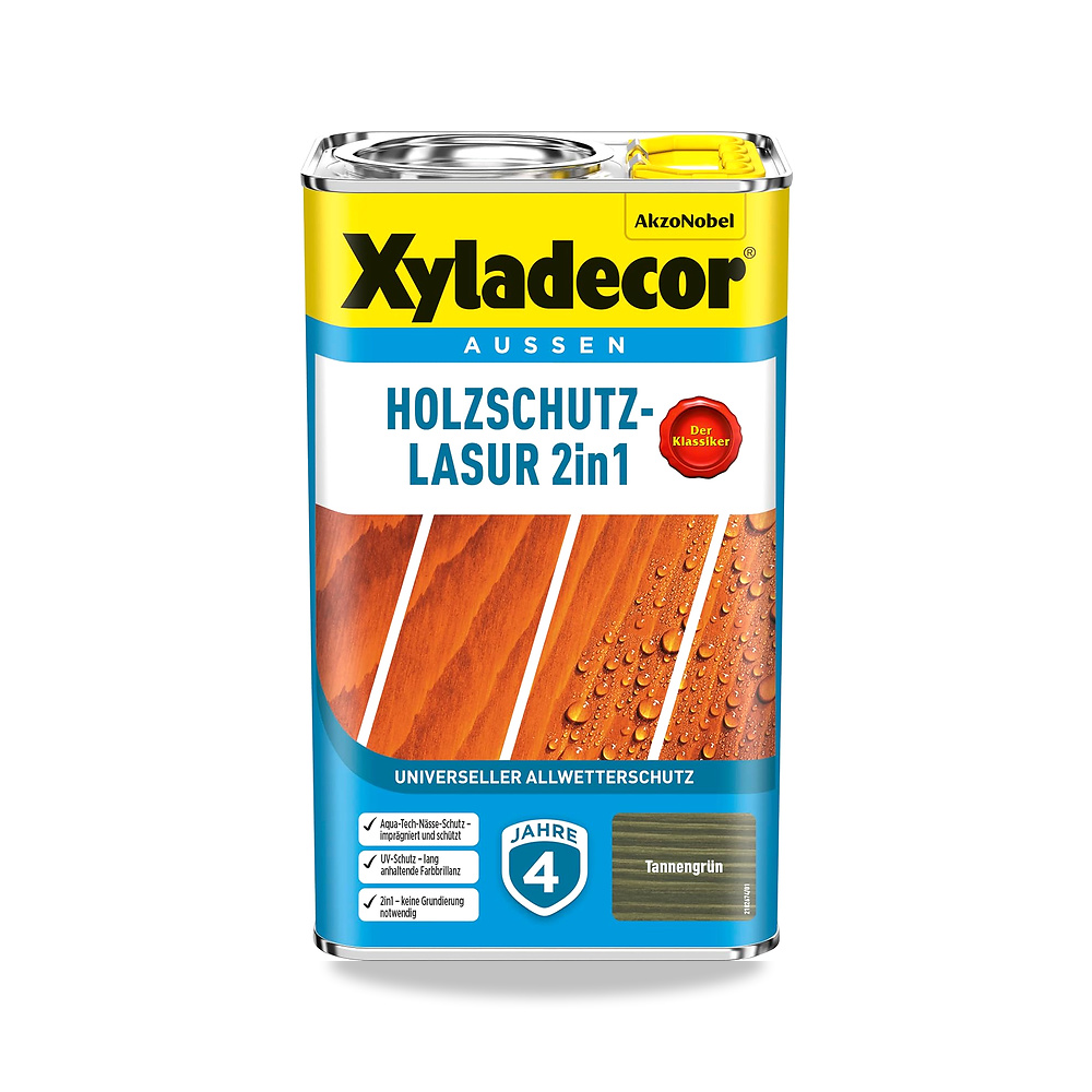 صورة منتج صبغة حماية الخشب من زيلاديكور، اخضر تنوبي، 2.5 لتر Xyladecor – اللون فير جرين – المقاس Gebindegröße 2,5 L - كود الصنف reemco-2027-1929836 - ماركة يباع من خلال reemco - توريد وتصوير حصري لشركة ريمكو القابضة السعودية