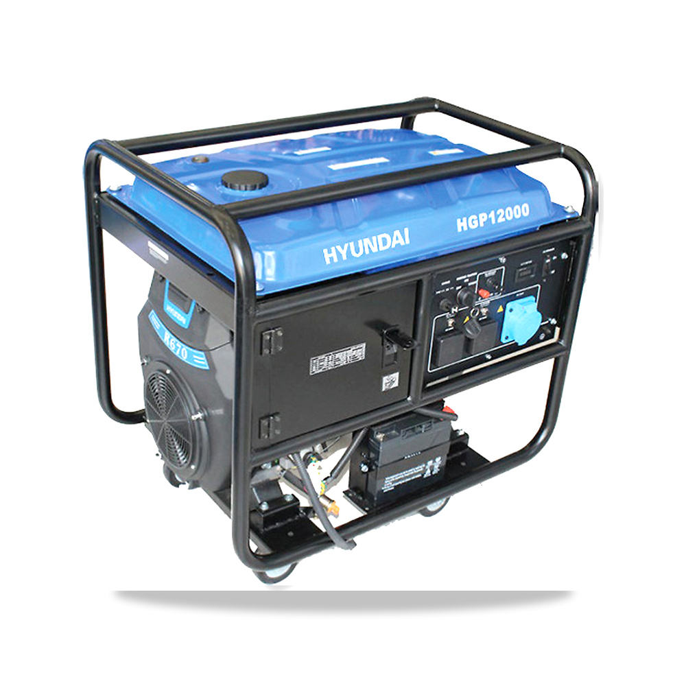 مولد كهرباء بنزين 10 كيلوواط محرك V-Twin تشغيل كهربائي - HGP10000 هيونداي (Hyundai) - 220 فولت - القدرة بالحصان 16 حصان