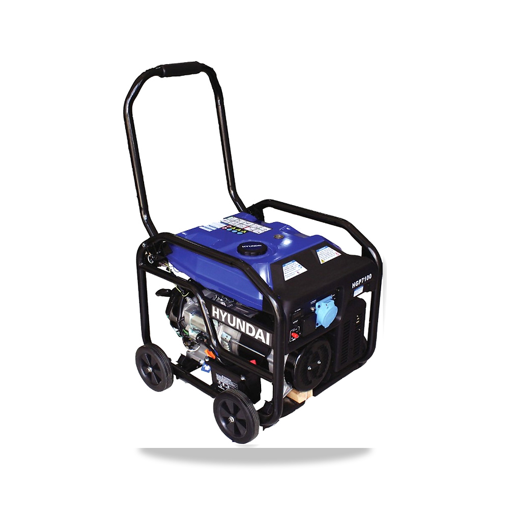 مولد كهرباء بنزين 6.5 كيلوواط تشغيل يدوي وكهربائي - HGP7100D هيونداي (Hyundai) - 220 فولت - القدرة بالحصان 8.7 حصان