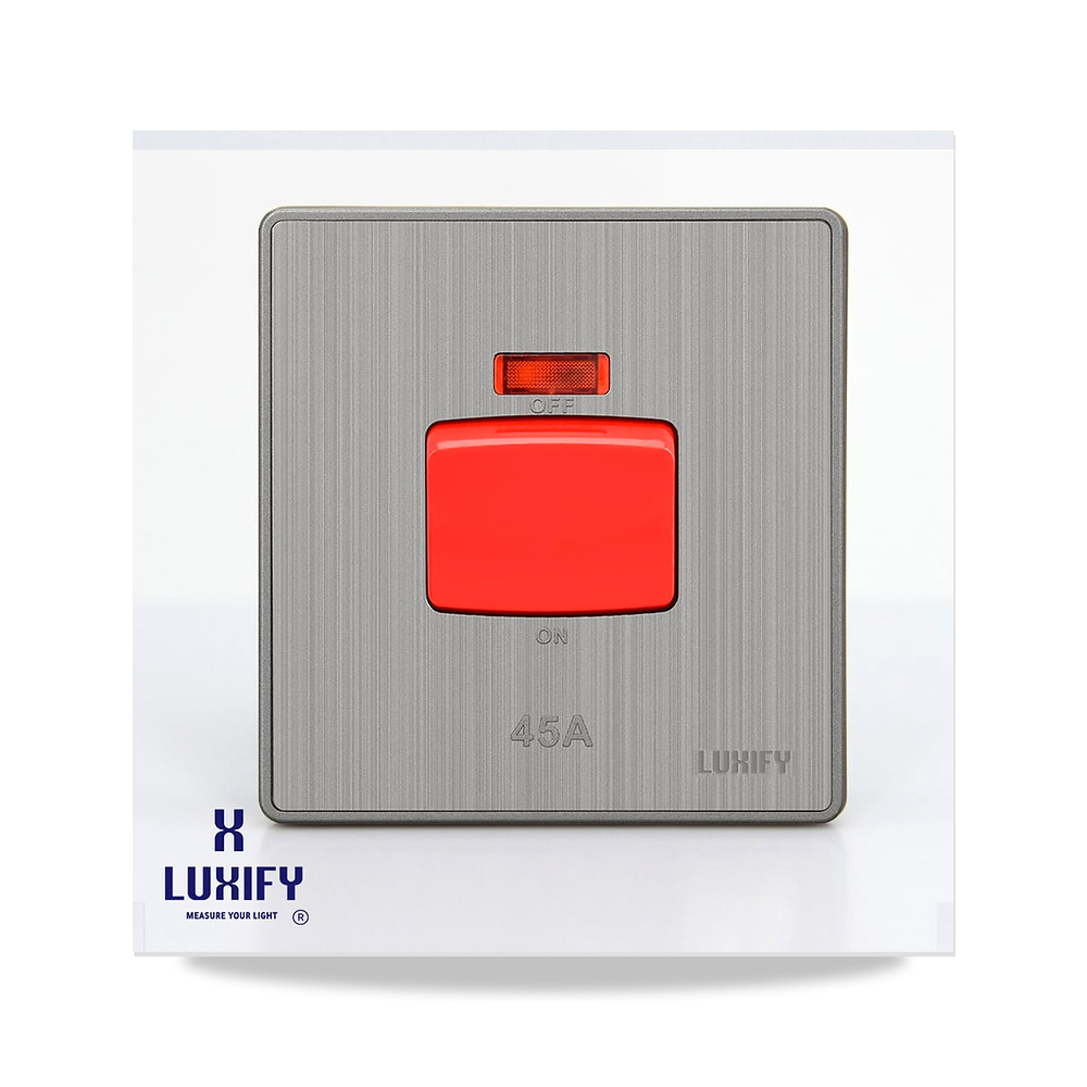 صورة منتج مفتاح مكيف 7 × 7 LUXIFY سلفر – 45 أمبير – اللون / التشطيب فضي - كود الصنف reemco-2027-1931181 - ماركة يباع من خلال reemco - توريد وتصوير حصري لشركة ريمكو القابضة السعودية