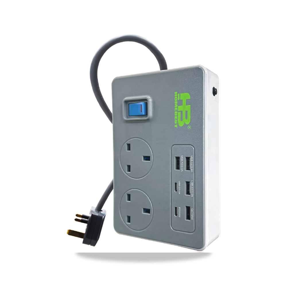 صورة منتج توصيلة رمادى 2 مخرج 4USB + 2TYPE – C - كود الصنف reemco-2027-1931381 - ماركة يباع من خلال reemco - توريد وتصوير حصري لشركة ريمكو القابضة السعودية