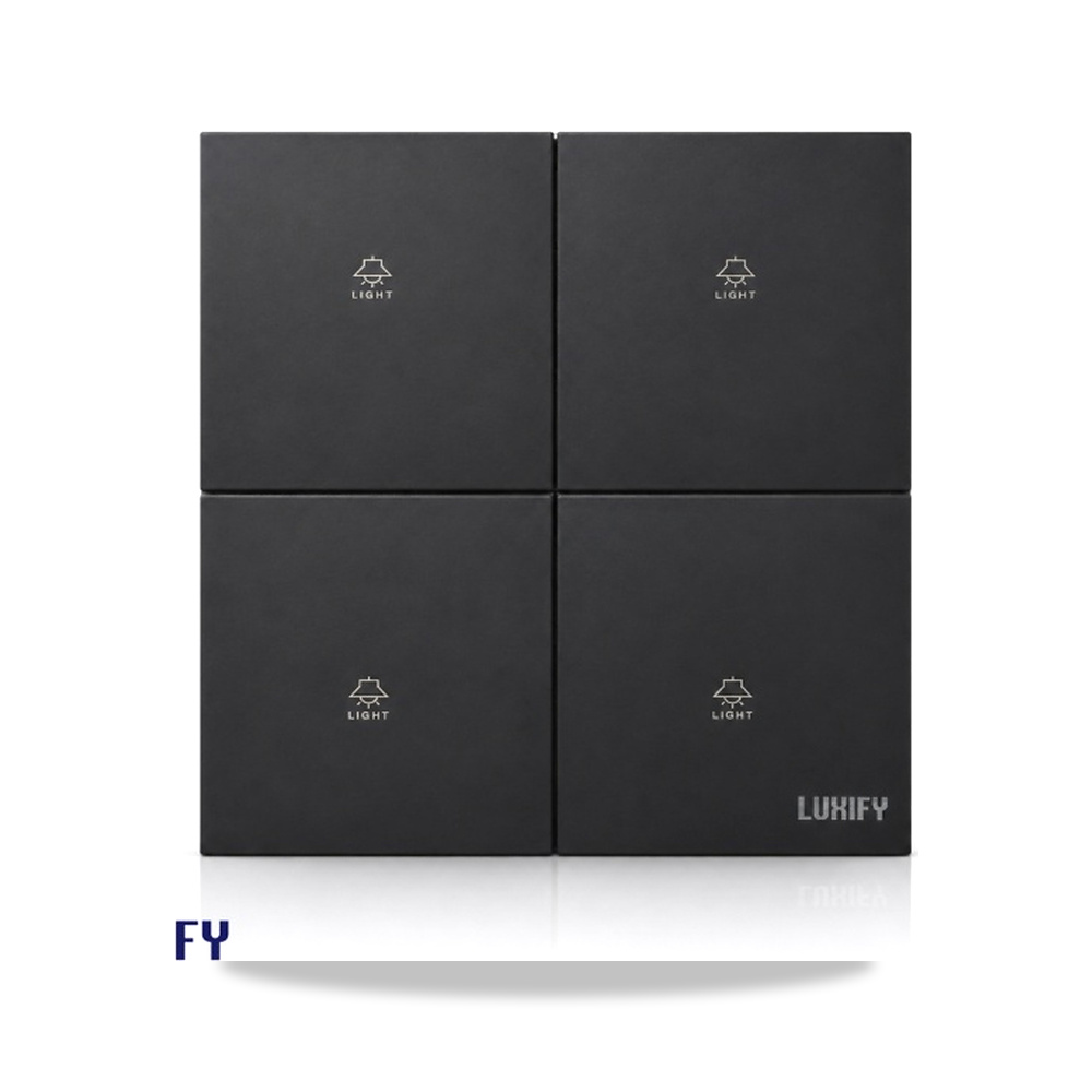 صورة منتج مفتاح رباعى سمارت اسود LUXIFY موديل Tuya - كود الصنف reemco-2027-1932056 - ماركة يباع من خلال reemco - توريد وتصوير حصري لشركة ريمكو القابضة السعودية