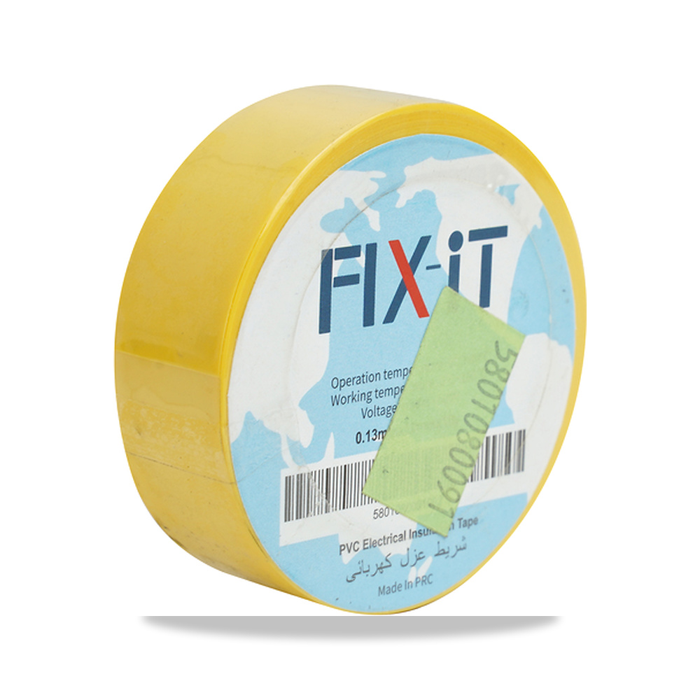 صورة منتج فيكس إت شريط كهربائى لاصق 0.18 مم × 19 مم 10 ياردة أصفر – الصين fix-it – موديل 5801080098 - كود الصنف reemco-2027-1938975 - ماركة يباع من خلال reemco - توريد وتصوير حصري لشركة ريمكو القابضة السعودية