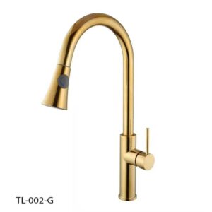 صنبور مغسلة قابل للسحب موديل 002 — ذهبي BRONZO