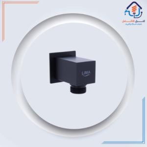 كوع مخفي لخلاط الدش مربع بمقاس 1/2 بوصة — ليما (أسود)